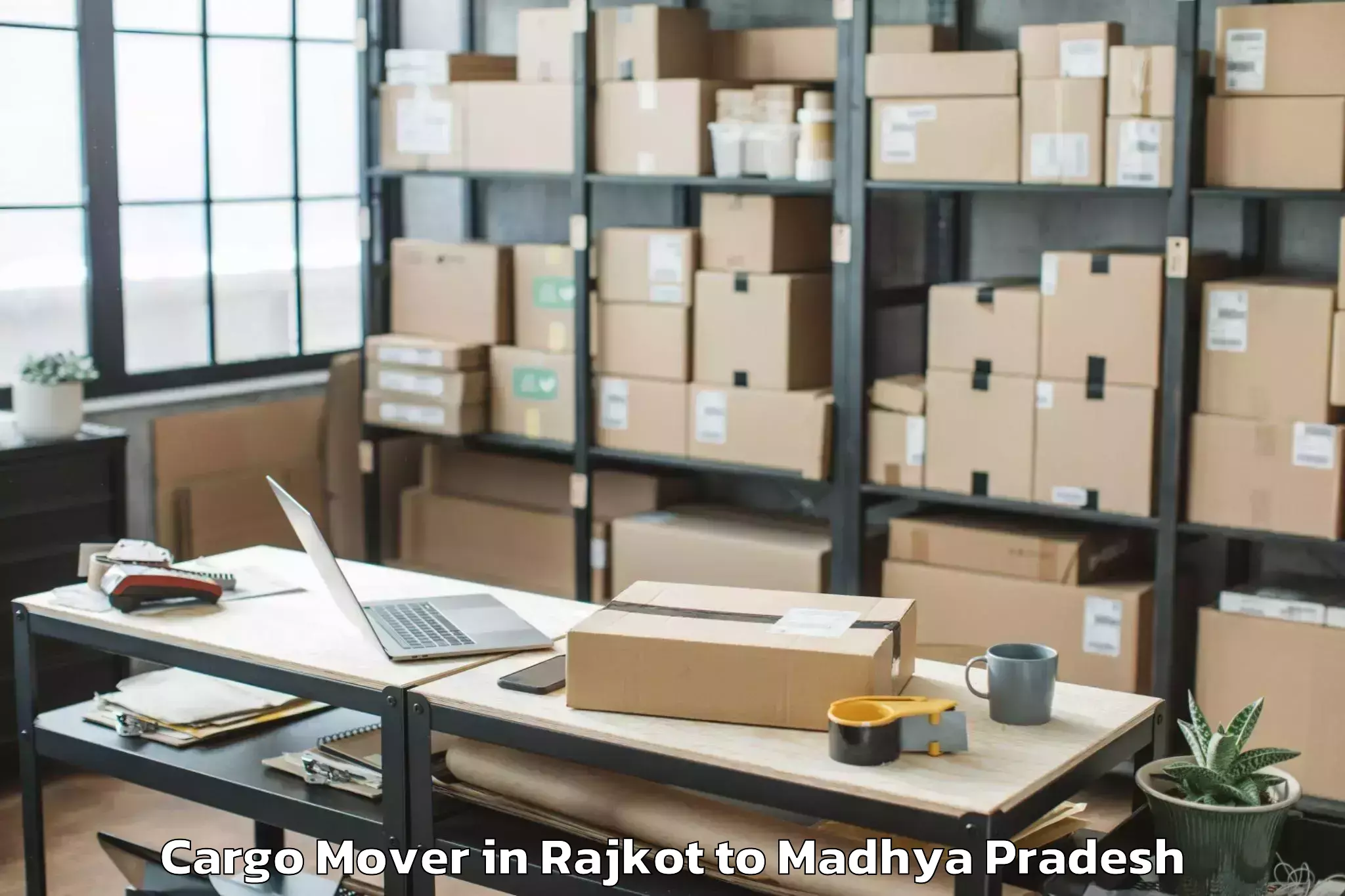 Hassle-Free Rajkot to Raghogarh Vijaypur Cargo Mover